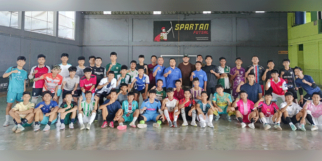 Peserta seleksi futsal Sergai di Lapangan Spartan Futsal, Sei Rampah
