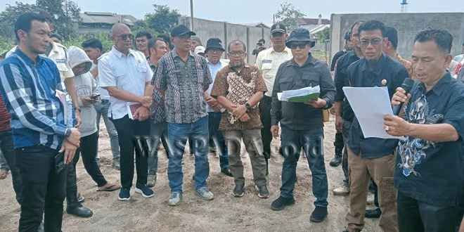 Lahan sengketa di Marindal II dekat Mapolda Sumut dengan pengamanan polisi