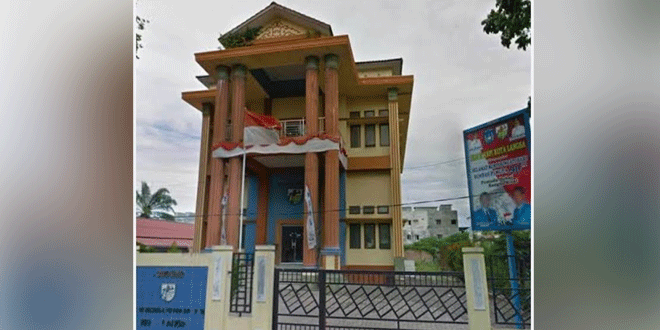 Gedung Sekretariat KNPI Kota Langsa di Jalan A Yani mengalami pencurian kabel dan lampu