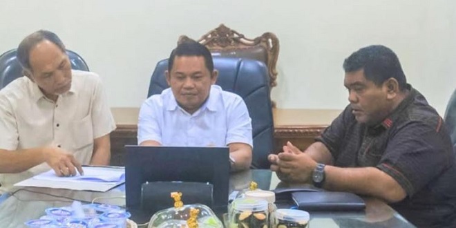 Wakil Bupati Labuhanbatu mengikuti rapat virtual percepatan bantuan keuangan Sumut 2026