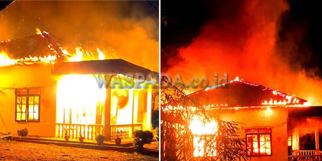 Kantor PT Agrinas Palma Nusantara dibakar massa di Sukarame Baru, Labuhanbatu Utara