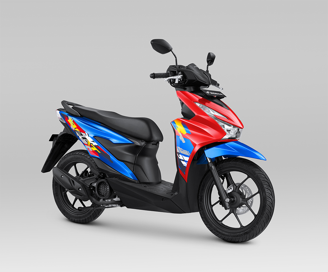 New Honda BeAT dengan striping dan warna baru menampilkan desain ekspresif untuk anak muda