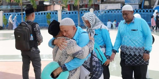 Penyambutan jamaah haji Kota Sabang di Masjid Agung Babussalam