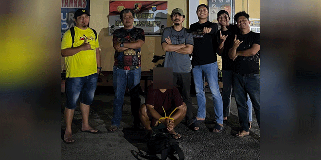 Petugas Polres Pematangsiantar mengamankan tersangka pencurian emas batangan