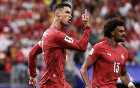 Duel tim Portugal dan Kolombia di lapangan stadion Miami menjelang matchday Grup K
