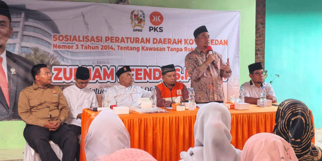 Sosialisasi Perda Kawasan Tanpa Rokok di Medan oleh Zulham Efendi