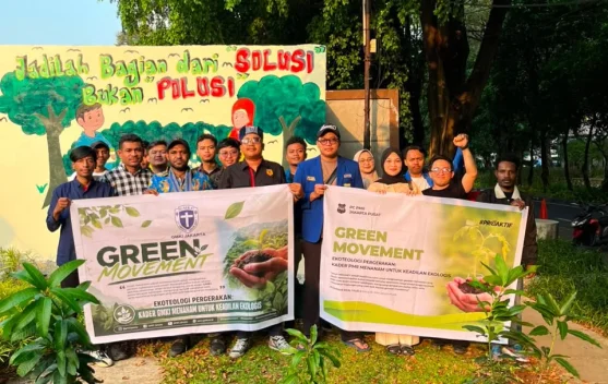Penanaman pohon Green Movement PMII di Rusun Aspol Menteng Jakarta Pusat