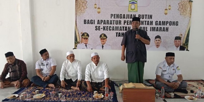 Pengajian aparatur kecamatan di Masjid Al-Faizin Gampong Lampeuneurut