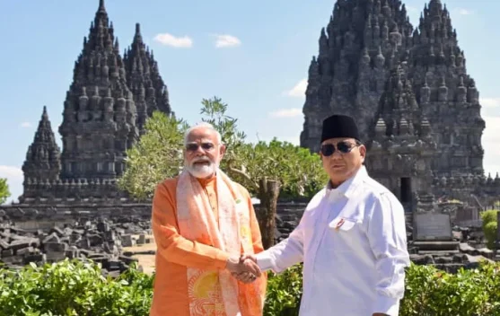 Presiden Prabowo dan PM Modi mengunjungi Candi Prambanan