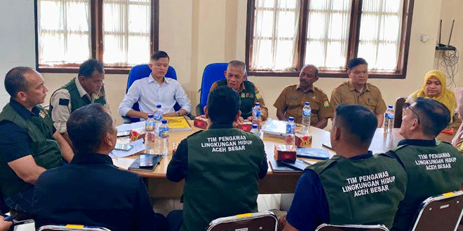 Tim DLH Aceh Besar meninjau instalasi IPAL RSUD Aceh Besar