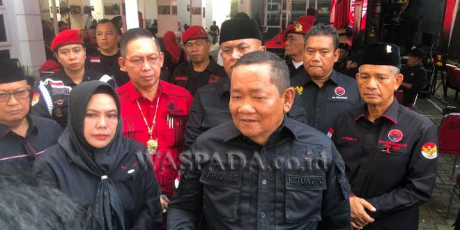 Rapidin Simbolon memberi sambutan pada peringatan 30 tahun Kudatuli di Medan