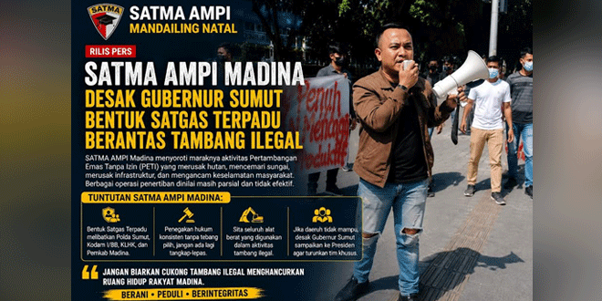 Tambang ilegal merusak hutan dan sungai di Mandailing Natal