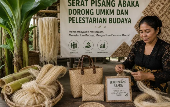 Kerajinan tas dan anyaman berbahan serat pisang abaka sebagai produk UMKM