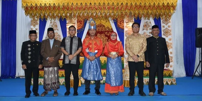 Lepas sambut Kapolres Langsa dengan prosesi adat Peusijuek di Pendopo Wali Kota