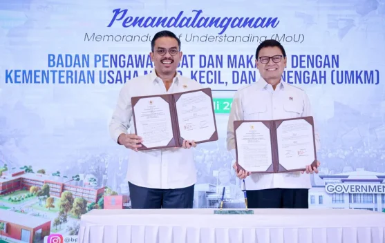 Ilustrasi pelaku UMK pangan menerima sertifikat izin edar BPOM