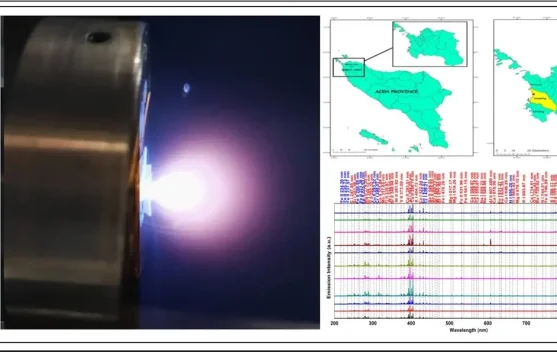 Peneliti menggunakan laser LIBS untuk menganalisis sampel sedimen tsunami di Aceh