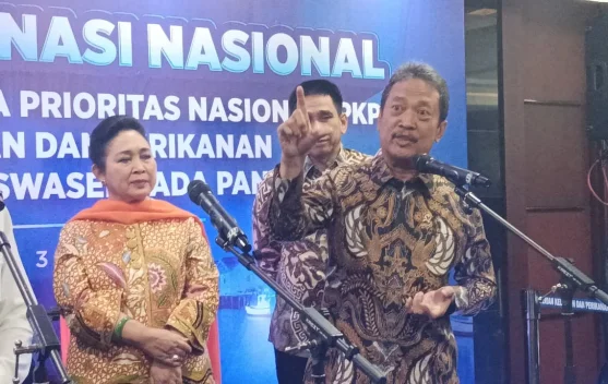 Menteri KP Sakti Wahyu Trenggono saat Rakornas KKP 2026