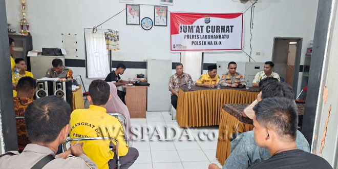 Kegiatan Jumat Curhat Polsek NA IX-X di Balai Desa Pematang