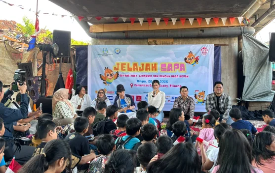 Shinta Nurfauziah berbicara di acara Jelajah Sapa Jakarta Timur 26 Juli 2026