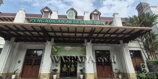 Gedung Pengadilan Negeri Medan tempat sidang PHI menolak gugatan pensiunan