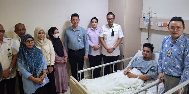 Kurir ojek online dirawat di RS Siloam Medan setelah menjadi korban ledakan di Grand Polonia