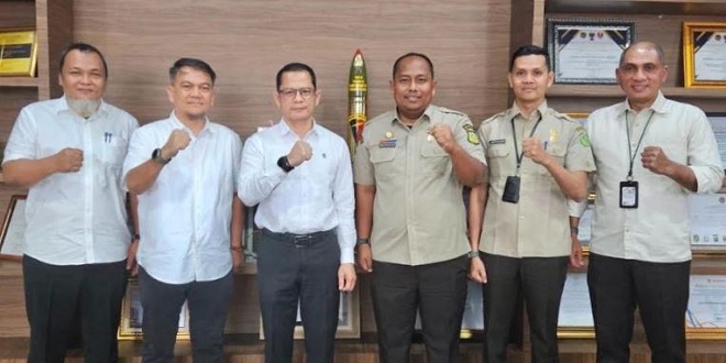 Pertemuan Bapenda dan Kantor Pertanahan Medan untuk sinkronisasi data PTSL