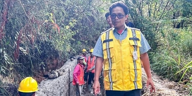 Pekerjaan rehabilitasi Daerah Irigasi Simokmok di Siborong-borong