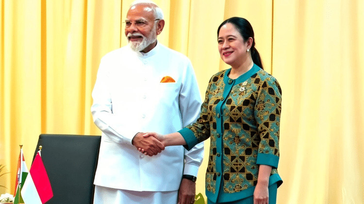 Puan Maharani menerima kunjungan PM Narendra Modi di Gedung DPR RI