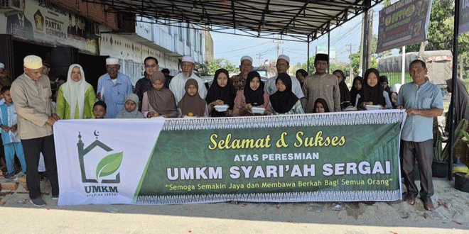 Peresmian Gerai UMKM Syariah Serdang Bedagai di Jalan Negara Km 59 Desa Firdaus
