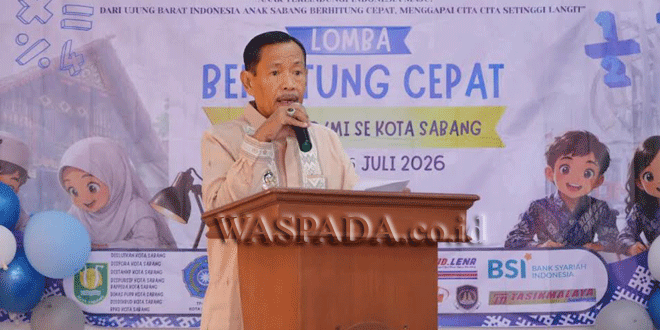 Wakil Wali Kota Sabang membuka Peringatan Hari Anak Nasional 2026
