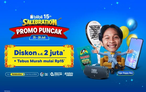 Banner promo Peak Day Salebration Blibli 15 Tahun