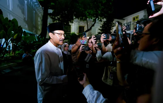 Menteri Sosial Saifullah Yusuf berbicara pada Talkshow Hari Anak Nasional tentang Sekolah Rakyat