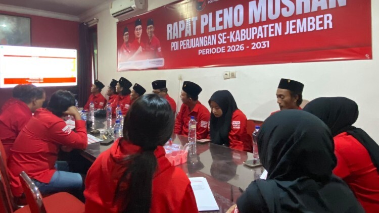 Rapat pleno musyawarah ranting PDI Perjuangan Mumbulsari