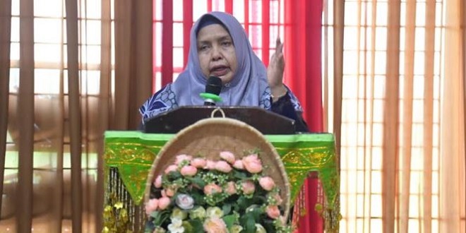 Siswa mengikuti Lomba Beut Kitab Bak Sikula di Gedung Dekranasda Aceh Besar