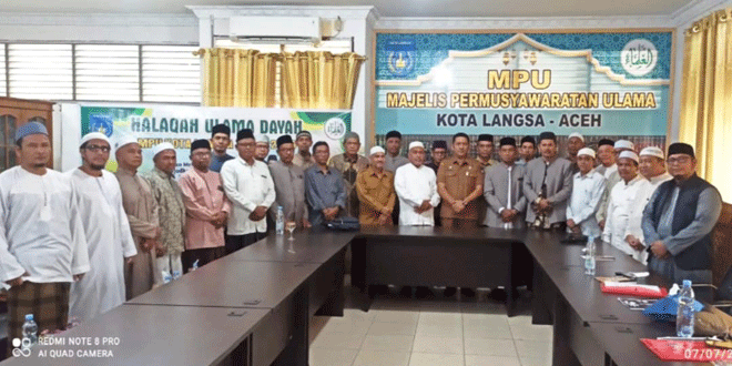 Pertemuan Halaqah Ulama dan Pimpinan Dayah Kota Langsa di Aula MPU