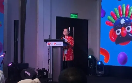 Suasana pembukaan Jakarta IP Market 2026 dengan peserta dan pembicara di panggung