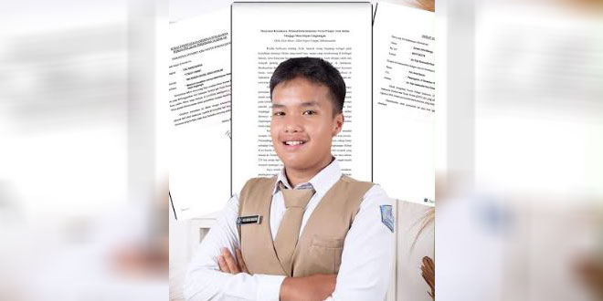 Faiz Abrar Bancin, pelajar Aceh penerima surat penerimaan FOR 14