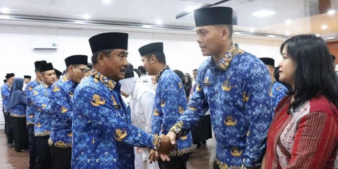 Wali Kota Binjai melantik pejabat di Aula Pemko Binjai pada 8 Juli 2026