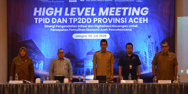 Peserta High Level Meeting TPID dan TP2DD Aceh di Aula Hotel Harmoni Langsa