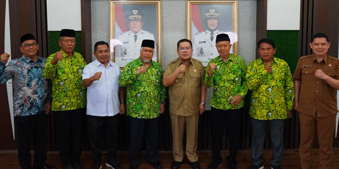 Wali Kota Wesly Silalahi menerima pengurus DMI di Balai Kota Pematangsiantar