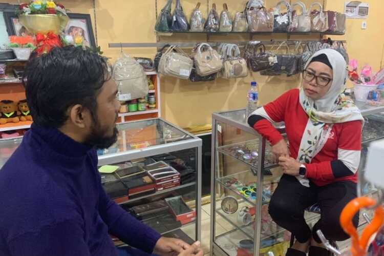 Area Pasar Baru Magetan dengan pedagang memprotes rencana pembangunan bioskop