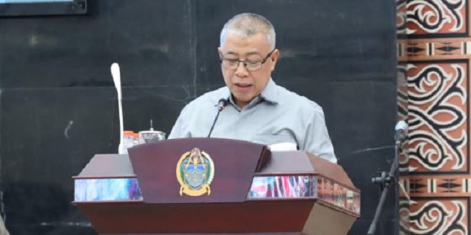Kawasan pemukiman Grand Polonia di Medan setelah insiden ledakan gas