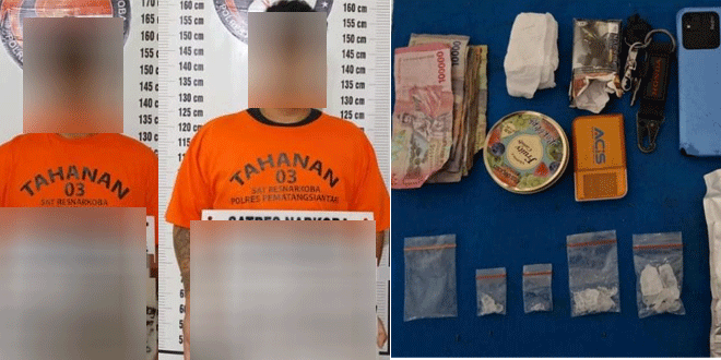 Polisi Sat Resnarkoba melakukan penangkapan dan penggeledahan terkait kasus sabu di Pematangsiantar