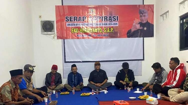 Ketua Komisi D DPRD Kota Malang Eko Herdiyanto saat reses di Kelurahan Polehan