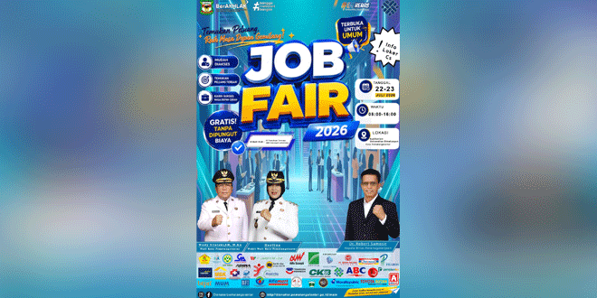 Banner Job Fair Pemko Pematangsiantar 2026 di Universitas Simalungun