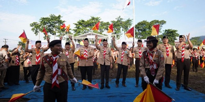 Suasana pembukaan Jamdasu XI 2026 di Bumi Perkemahan Sibolangit