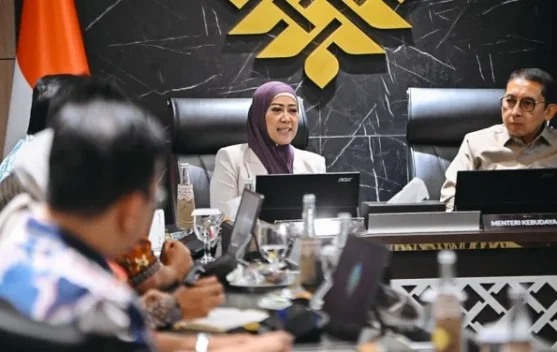 Meutya Hafid saat audiensi bahas ekonomi digital dan budaya di Kementerian Kebudayaan