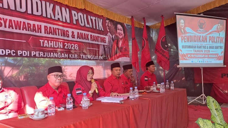 Suasana Musyawarah Ranting PDI Perjuangan di Trenggalek