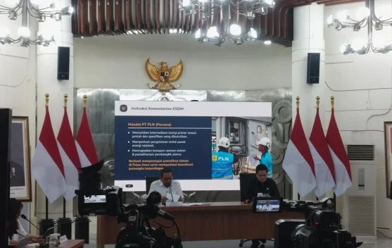 Ilustrasi jaringan transmisi dan gardu listrik di Jawa-Bali saat pemulihan pasokan