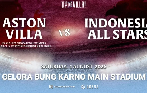 Indonesia All Stars menghadapi Aston Villa di SUGBK pada 1 Agustus 2026